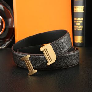 hommes ceintures de créateurs cintura mode affaires ceinture décontractée en gros femmes h ceinture en métal boucle en cuir largeur avec boîte 3.8 cm