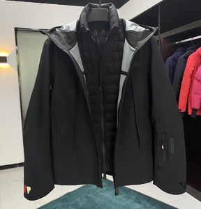 Hommes Designer Vêtements Manteau en duvet d'oie Double Wear Parkas Vestes d'hiver à capuche coupe-vent et imperméable vêtements d'extérieur noir