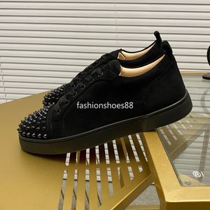 Hombres Diseñador Zapatos bajos Negro Blanco Camo Verde Brillo Gris Remaches Cuero Gamuza Mujeres Picos Carrera Boda Entrenadores Zapatillas de deporte