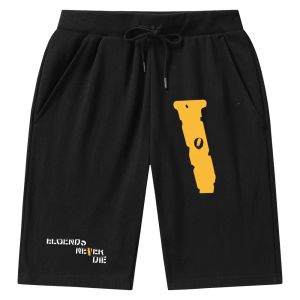 Pantalones cortos de diseñador para hombre, pantalones cortos con estampado en V grandes, para correr, deportes, absorben el sudor, transpirables, cómodos, holgados, cinco pantalones