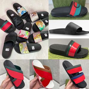 Designer Slides Hommes Femmes Pantoufles Summer Sandal Beach Slide Plate-forme plate Dames Salle de bain Chaussures de maison Tongs Rayé Tiger Bee Causal Slipper EU47 avec boîte 311