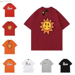 Men deigner T-shirt Smiley Sun Playing Cards Tee Womens Graphic Printing Tshirt Summer Trend Sheve Casual Shirts Top High Street Drew Sweatshirts 50