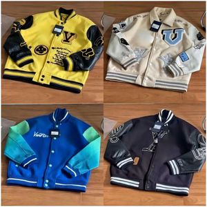 Men de broderie Unisexe Fashion surdimensionnée Hip Hop Veste de baseball Veste en cuir Hi Street Street Fit Letterman Mabiller Extérieur