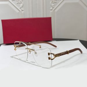 Men de lunettes Eyeglass Wood Gold Frame Gold Clear Lenses Louilles Optical Fashion Lunettes de soleil Lunettes Lunettes de Soleil Lunettes Eyewear