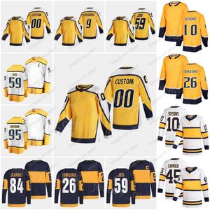 Hockey masculin''nHl'' Stadium Series 95 Matt Duchene Jersey 9 Filip Forsberg 59 Roman Josi 84 Tanner Jeannot 26 Philip Tomasino 45 Alexandre Carrier