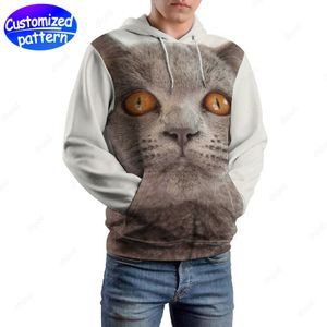 Designer Hommes Sweats à capuche Sweatshirts Blanc Cat School Hip-Hop Rock Casquettes à motifs personnalisées Casual Athleisure Sports Outdoor Sweat à capuche en gros Hommes Vêtements grande taille S-5XL