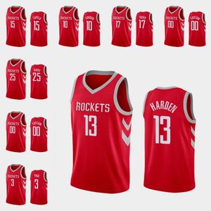 Hombres Houston''Rockets''James''Harden Eric Gordon Clint Capela Austin Rivers P.J. Tucker Red Custom Icon Jersey