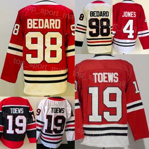 Hommes Hockey sur glace 19 Jonathan Toews Jersey Reverse Retro 98 Connor Bedard 4 Seth Jones Broderie et couture Team Couleur Noir Blanc Rouge pour les fans de sport respirant