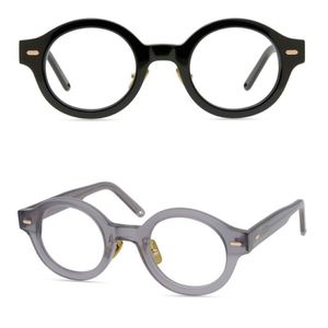 Men Optical Cames Lunettes Marque Femmes Retro Round Eyeglasses Frames Vintage Plank Spectacle Cadre Myopie Lunettes Black Eyewear Wi283V