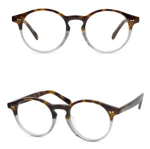 Montura de gafas para miopía para hombre, gafas ópticas, gafas de marca, monturas de gafas redondas Vintage para mujer con caja