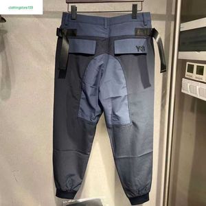 Pantalons pour hommes Y3 automne robe fonctionnelle pantalons de survêtement décontractés épissage ruban pantalons de sport