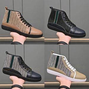 Zapatillas de correr para hombre Zapatillas de deporte con plataforma Diseñadores de lujo Cordones oblicuos Zapatillas de piel de becerro Zapatillas de deporte para hombre con caja 38-45