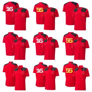 Camiseta del equipo F1 para hombre y mujer, traje polo de cuatro estaciones, traje de carreras rojo de Fórmula Uno, personalizado oficial, 2023