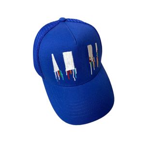 Capas de béisbol masculinas Diseñadores de moda Hat Carta para mujeres Casquette Casquette Cap Summer Sunshade Neta transpirable Sombreros de alta calidad Blue Trucker Sombreros