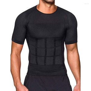 Men's Body Shapers Men Compression Seamless Slimming Vest Waist Trainer Tank Top Control Tummy Hide Man Chest Fat Shirt 2023