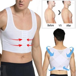 Formas de cuerpo para hombres Men Shaper Slumming Push Up Corset Compresión Corize Trainer de cintura Edificio Vest Correcto de postura Correcto de postura