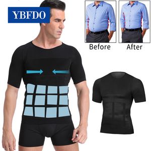 Men's Body Shapers YBFDO Hommes Compression Sans Couture Minceur Gilet Corps Shaper Contrôle Ventre Compression Body Building Fat Burn Débardeur Corset 230506