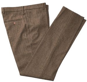 Pantalones de traje marrón de ocio Formal de negocios para hombre, pantalones ajustados para fiesta de boda con cintura expandible oculta