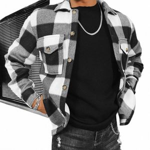 Chemise en flanelle à carreaux décontractée pour hommes Vêtements pour hommes FI 2023 Hiver Épais Chaud Veste décontractée pour hommes Chemise douce de haute qualité S-3XL s0l2 #