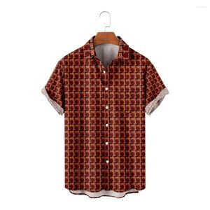 Chemises décontractées pour hommes 2022 Dernières chemises hawaïennes pour hommes imprimés à manches courtes Big US Taille Hawaii Mode Dessin Modèles Summer Tops Chemise
