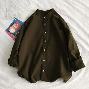 Chemises décontractées pour hommes 2023 printemps conception Simple couleurs unies à manches longues mode coréenne col coton doux et confort