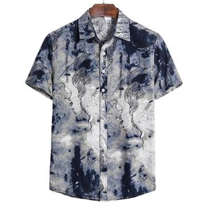 Chemises décontractées pour hommes 2023 vêtements d'été mode chemise à manches courtes coupe ajustée grand M-5xl plage