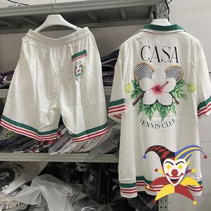 Camisas casuales para hombres CASA Tennis Club Casablanca White Men Women Quality Hawaiian Shirts Tee 230613