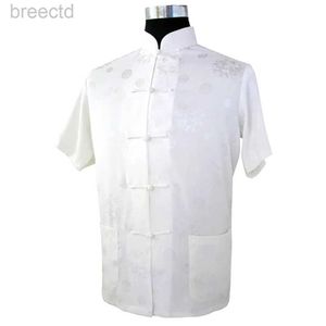 Camisas casuales para hombres Venta caliente Hot White tradicional chino camisa para hombre Top Summer Satin Hombres Camisa Size S M L XL XXL XXXL M0015 240409