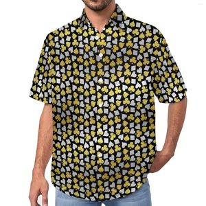 Chemises décontractées pour hommes Cartes de poker Costumes Vegas Casino Chemise de plage Hawaïen Harajuku Blouses Homme Graphique Grande Taille