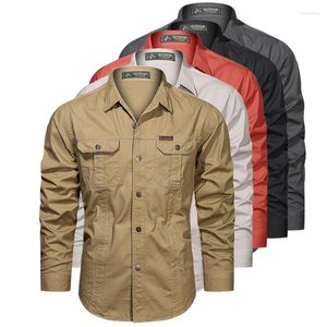 Men's Casual Shirts Shirt 5XL Male Overshirt 2023 Military Cotton Long Sleeve Men Brand Clothing High Quality Blouse