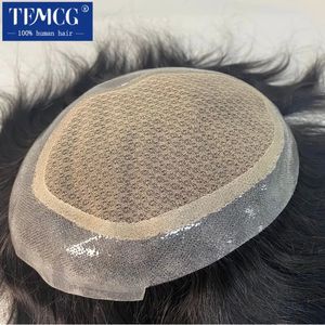 Men's Children's Wigs PromotionAustralia Double Layers 100 Natural Human Hair Toupee Male Prosthesis Lace PU Base Breathable System Wig For Men 231025