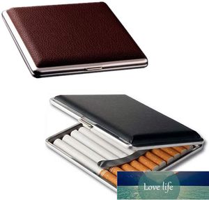 Men's cigarette case gift leather 20 metal