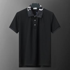 2024 Polo de designer pour hommes T-shirt brodé T-shirt pour hommes noir et blanc Business Mode simple POLO Taille asiatique M-3XL