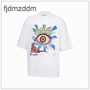 Diseñador para hombres mangas cortas de mangas high street Truth Truth Eye Washed Old Colored Mens and Womens Leisure manga Camiseta