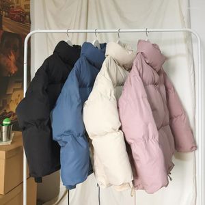 Hombres abajo hombres sólido grueso invierno coloridos burbuja abrigo 2023 moda coreana bolsillos chaqueta mujer Beige Parka Puffer