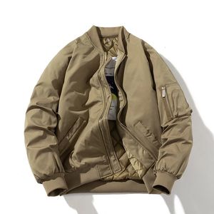 Hommes vers le bas Parkas automne hiver pilote veste militaire solide Ma1 Bomber hommes femmes américain Vintage manteau décontracté à capuche coupe-vent poche 231025