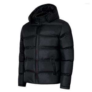 Parkas en duvet pour hommes Veste matelassée en coton noir et manteau d'hiver épaississant en velours