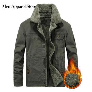 Parkas pour hommes surdimensionnés hommes coton Bomber veste en plein air décontracté bouton de revers militaire manteau rembourré automne hiver mode chaud homme vêtements de travail 231220