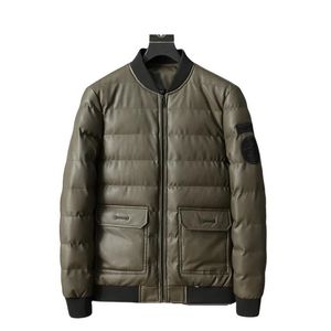 Parkas de plumón para hombre Invierno Hombres Cuerno Botón Ciervo Terciopelo Abrigo de cuero Longitud media Gruesa Nieve cálida 231011