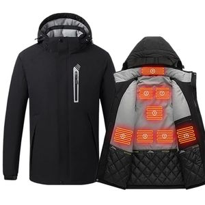 Parkas en duvet pour hommes WJJDFC veste chauffante hommes 8 zones hiver vêtements chauffants électriques charge USB imperméable coupe-vent chaleur manteau de ski en plein air 221124