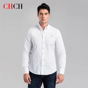 Men's Dress Shirts CHCH Arrival Shirt 100 Pure Cotton Striped Plaid Business Casual High Quality Longsleeve for Men 231009