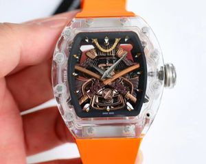 Reloj totalmente automático para hombre, reloj de alta gama, caja en forma de cubo, reloj samurai japonés RM12-01 de alta calidad