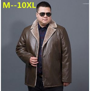 Mannen Bont Winter 10XL 6X 9XL 8XL Geniune Lederen Revers Kasjmier Mannen Schapenvacht Warme Jas Mannelijke Merk Top Kwaliteit jas