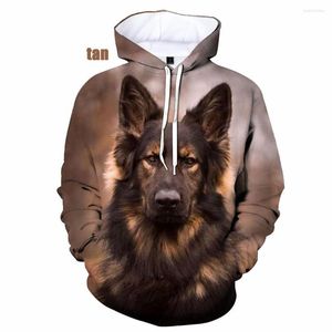 Sudaderas con capucha para hombre 2023 Perro divertido Impreso en 3D Hombres / Mujeres Sudadera con capucha linda Pastor alemán Sudaderas con capucha