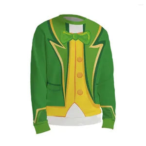 Sweats à capuche pour hommes 2024 Sweat-shirt de la Saint-Patrick Leprechauns Cosplay Vêtements Mode Unisexe Vert Festif À Manches Longues Col Ras Du Cou Sweat À Capuche