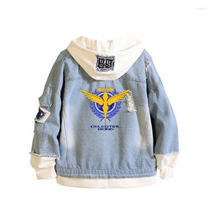 Sweats à capuche pour hommes Akame Ga KILL Anime à capuche Denim Jean sweat à capuche Kamen Rider Gaim décontracté à manches longues impression manteaux surdimensionnés