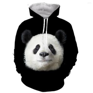Sweats à capuche pour hommes Animal Panda noir blanc drôle mode manches longues impression 3D fermeture éclair/sweats à capuche/sweats/veste/hommes/femmes