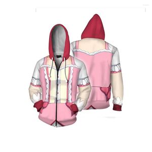 Sweats à capuche pour hommes Anime Puella Magi Madoka Magica manteau fermeture éclair à capuche Kaname impression 3D mode pull vêtements Cosplay