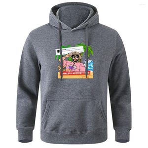 Sudaderas con capucha para hombre, Tour de prueba del mundo malo, Surf en la playa, árbol de coco, sudadera holgada de moda para hombre, ropa deportiva con capucha de calle, Top básico