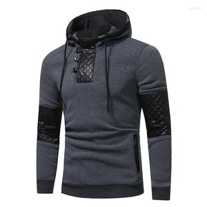 Sweats à capuche pour hommes Big Yards manteau à capuche en cuir de mode pour cultiver sa moralité polaire à manches longues